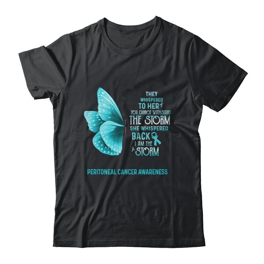 I Am The Storm Peritoneal Cancer Awareness Butterfly-T-Shirt & Tank Top-Classic T-Shirt-Black