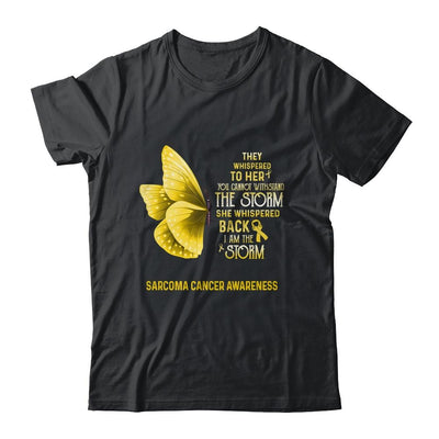 I Am The Storm Sarcoma Cancer Awareness Butterfly-T-Shirt & Tank Top-Classic T-Shirt-Black