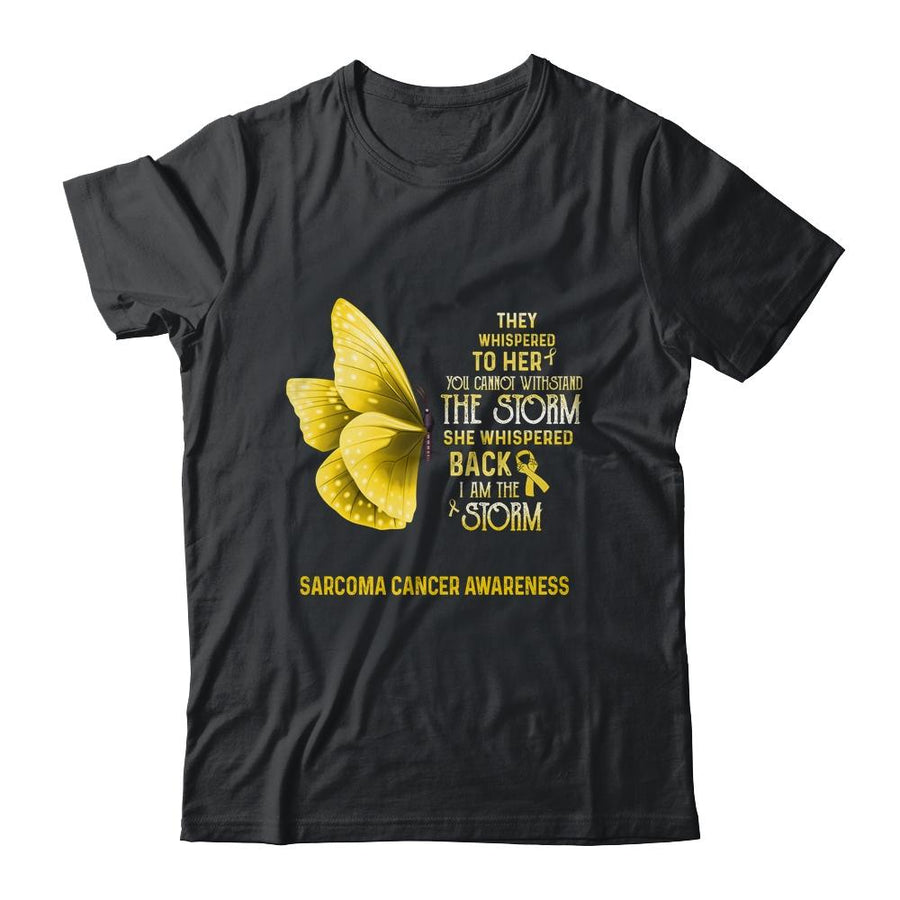 I Am The Storm Sarcoma Cancer Awareness Butterfly-T-Shirt & Tank Top-Classic T-Shirt-Black