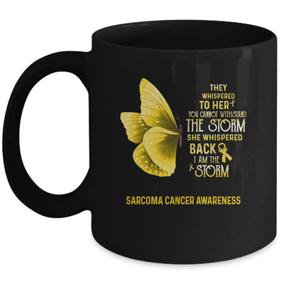 I Am The Storm Sarcoma Cancer Awareness Butterfly Mug-Coffee Mug-Mug-Black