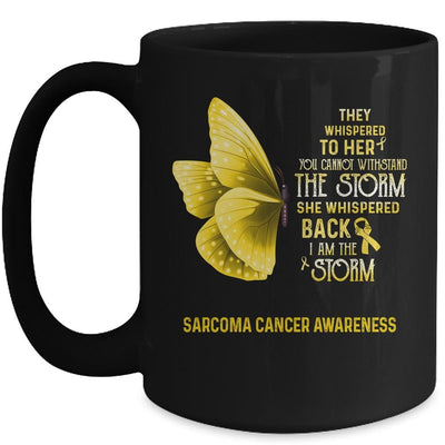 I Am The Storm Sarcoma Cancer Awareness Butterfly Mug-Coffee Mug-Mug-Black