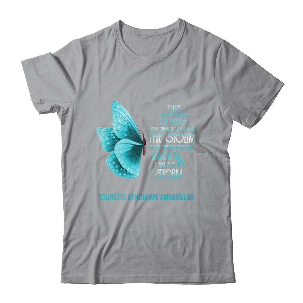 I Am The Storm Tourette Syndrome Awareness Butterfly-T-Shirt & Tank Top-Classic T-Shirt-Sport Grey