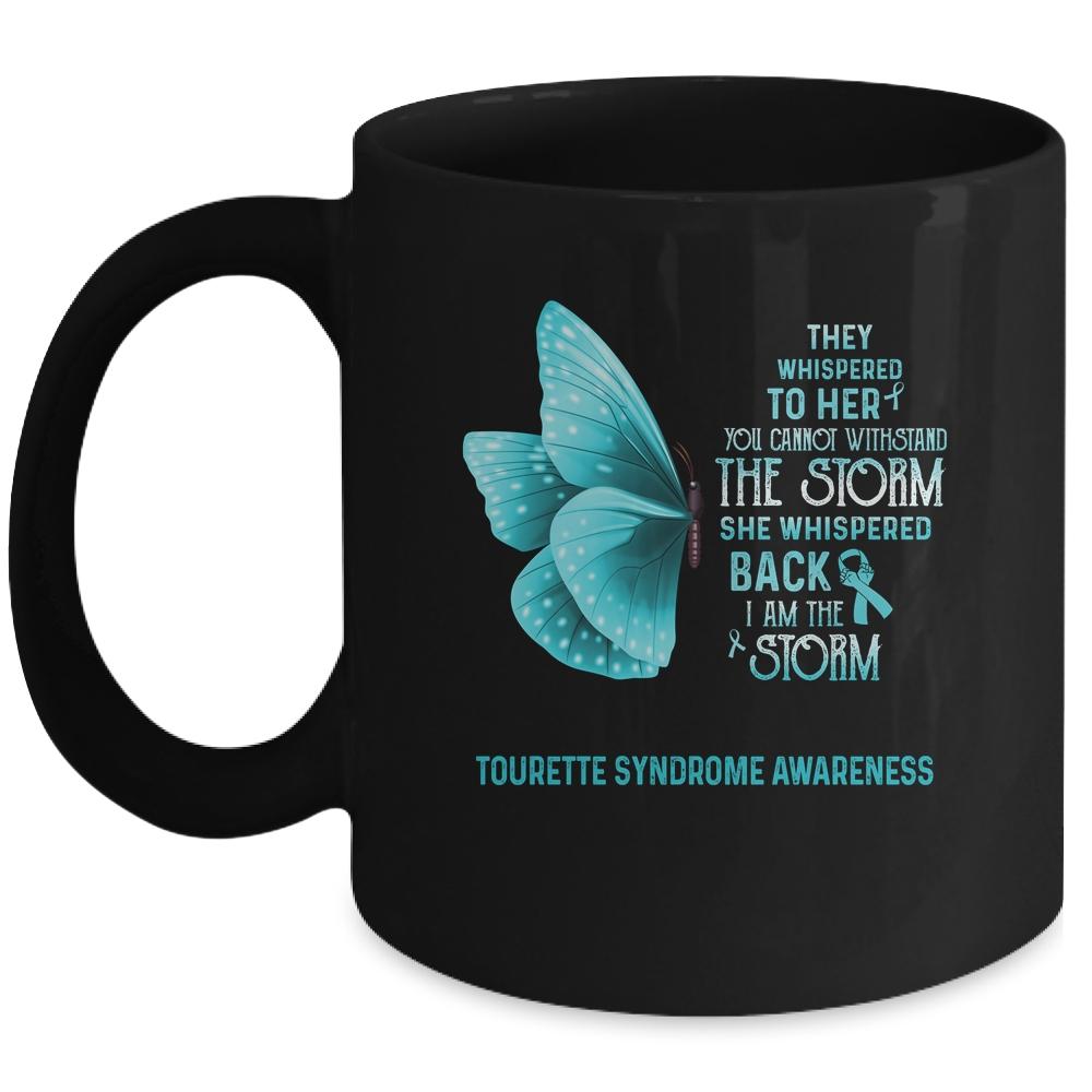 I Am The Storm Tourette Syndrome Awareness Butterfly Mug-Coffee Mug-Mug-Black