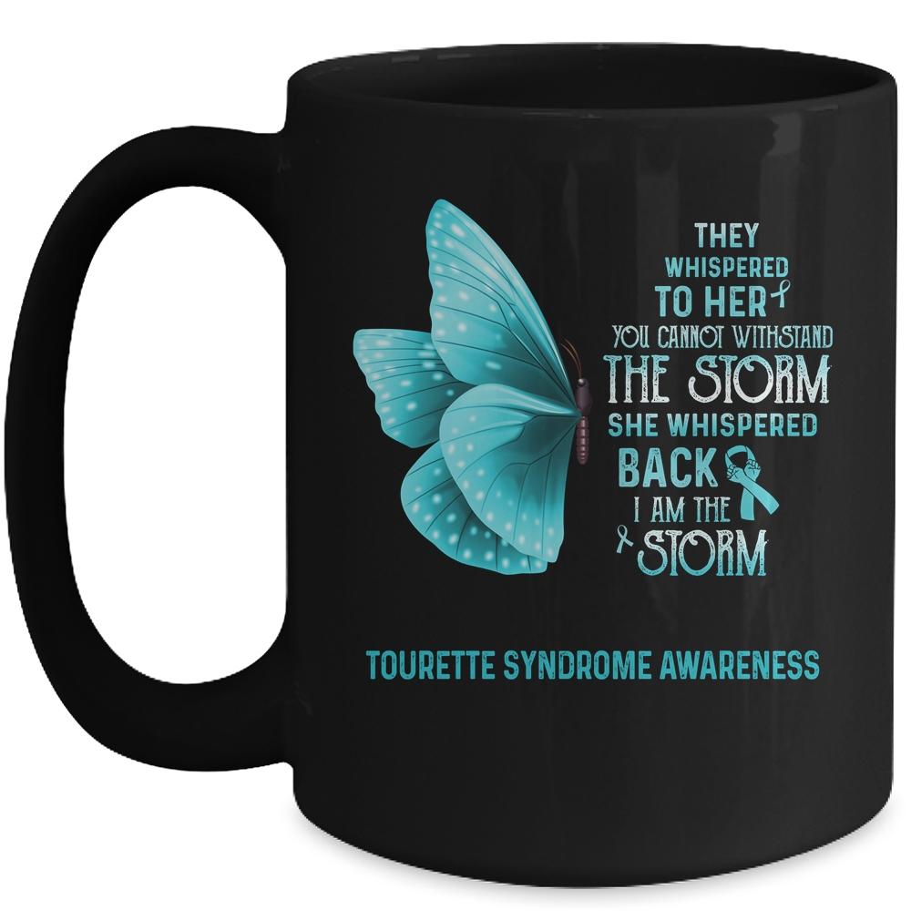 I Am The Storm Tourette Syndrome Awareness Butterfly Mug-Coffee Mug-Mug-Black
