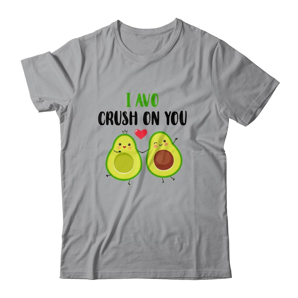 I Avo Crush On You Valentine And Love Adorable Avocado-T-Shirt & Hoodie-Classic T-Shirt-Sport Grey
