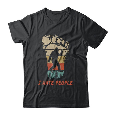 I Hate People Bigfoot Middle Finger Funny-T-Shirt & Hoodie-Classic T-Shirt-Black