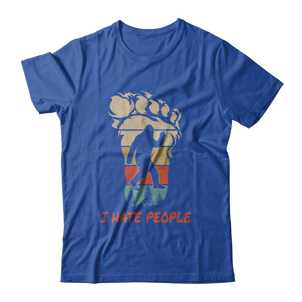 I Hate People Bigfoot Middle Finger Funny-T-Shirt & Hoodie-Classic T-Shirt-Royal
