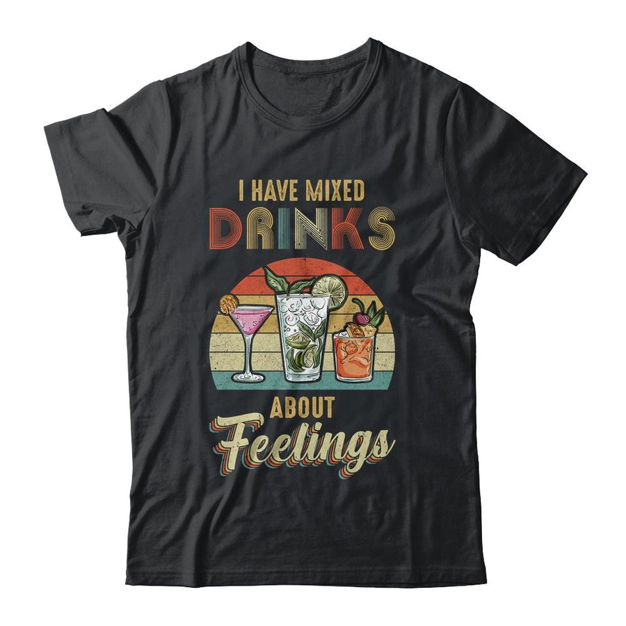 I Have Mixed Drinks About Feelings Bartender-T-Shirt & Tank Top-Classic T-Shirt-Black