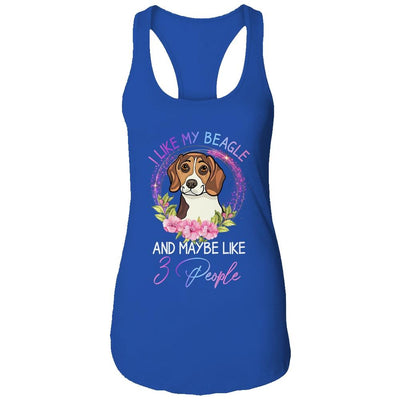 I Like My Beagle And Maybe Like 3 People Mom Life-T-Shirt & Tank Top-Women's Ideal Racerback Tank-Royal