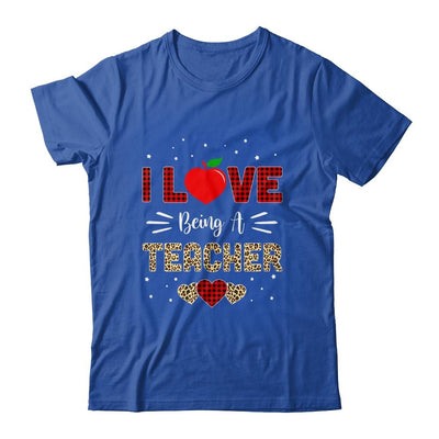I Love Being A Teacher Leopard Valentine's Day-T-Shirt & Hoodie-Classic T-Shirt-Royal