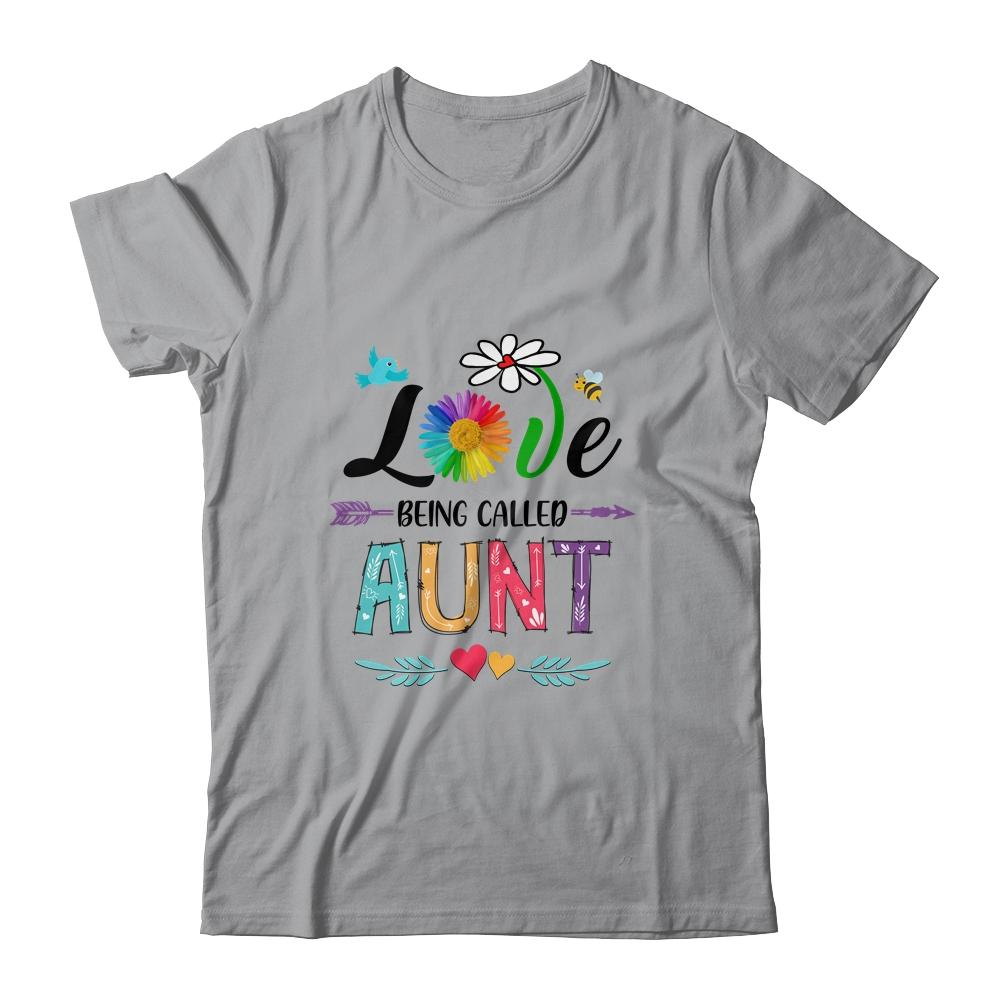 I Love Being Called Aunt Daisy Flower Mothers Day-T-Shirt & Tank Top-Classic T-Shirt-Sport Grey