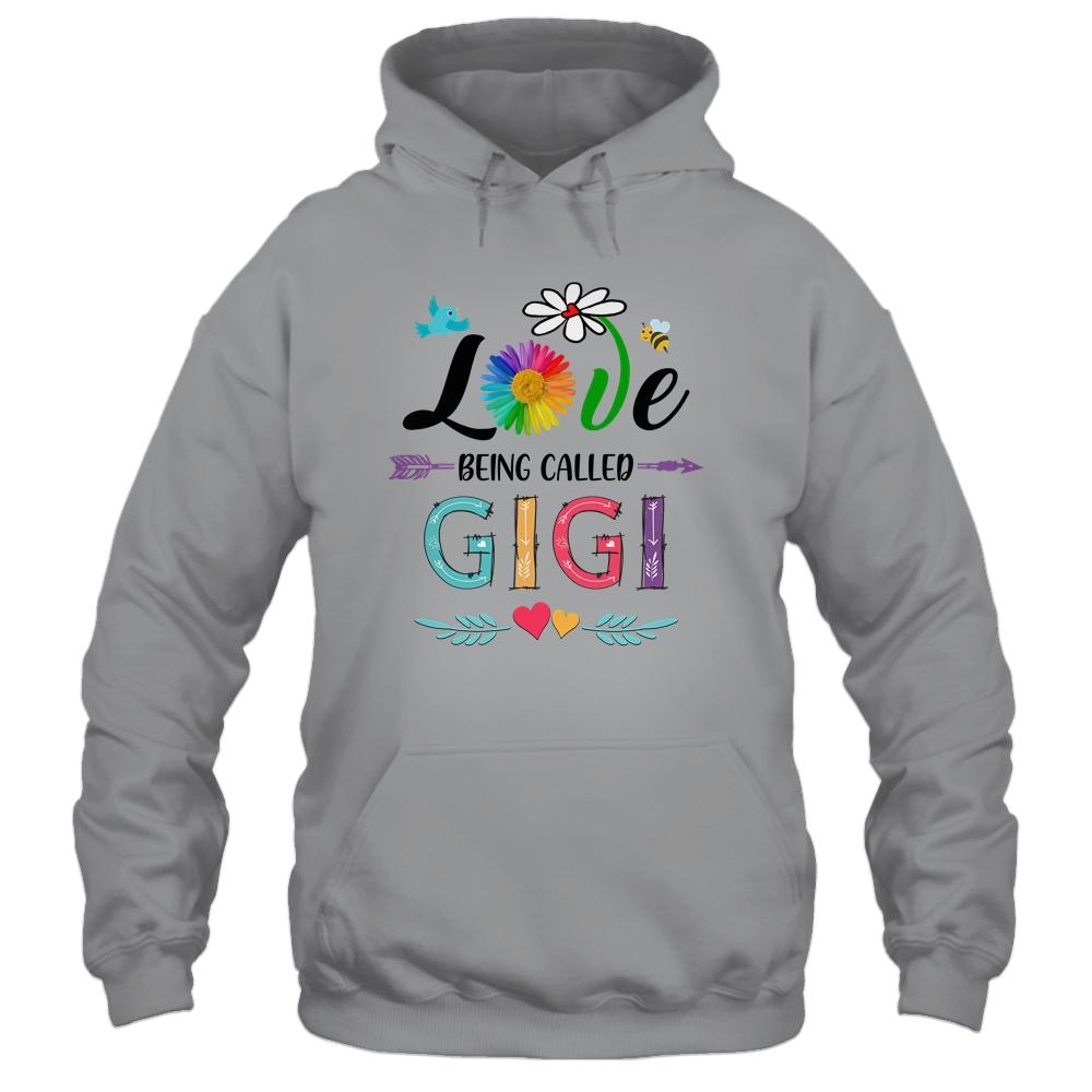I Love Being Called Gigi Daisy Flower Mothers Day-T-Shirt & Tank Top-Pullover Hoodie-Sport Grey