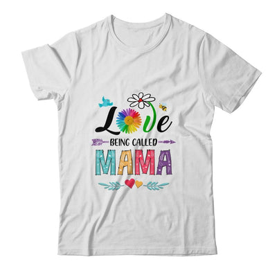 I Love Being Called Mama Daisy Flower Mothers Day-T-Shirt & Tank Top-Classic T-Shirt-White