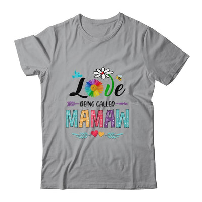 I Love Being Called Mamaw Daisy Flower Mothers Day-T-Shirt & Tank Top-Classic T-Shirt-Sport Grey