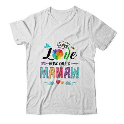 I Love Being Called Mamaw Daisy Flower Mothers Day-T-Shirt & Tank Top-Classic T-Shirt-White