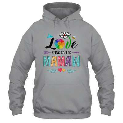 I Love Being Called Mamaw Daisy Flower Mothers Day-T-Shirt & Tank Top-Pullover Hoodie-Sport Grey
