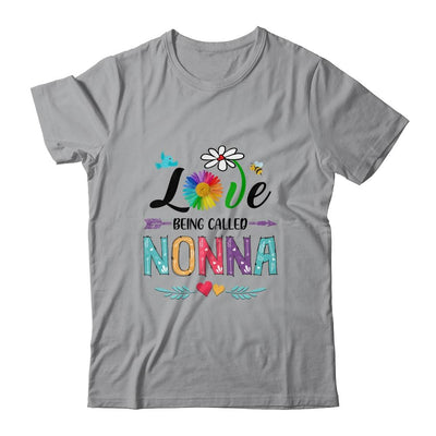 I Love Being Called Nonna Daisy Flower Mothers Day-T-Shirt & Tank Top-Classic T-Shirt-Sport Grey