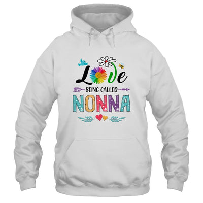 I Love Being Called Nonna Daisy Flower Mothers Day-T-Shirt & Tank Top-Pullover Hoodie-White