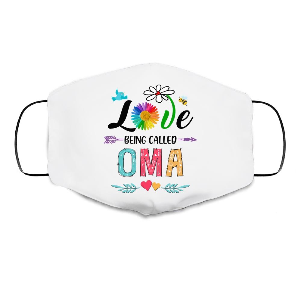I Love Being Called Oma Daisy Flower Mothers Day Cloth Face Mask