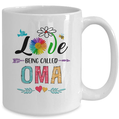 I Love Being Called Oma Daisy Flower Mothers Day Mug-Coffee Mug-