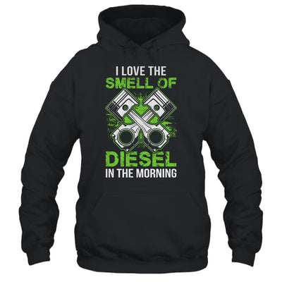 I Love The Smell Of Diesel In The Morning Funny Trucker-T-Shirt & Hoodie-Pullover Hoodie-Black