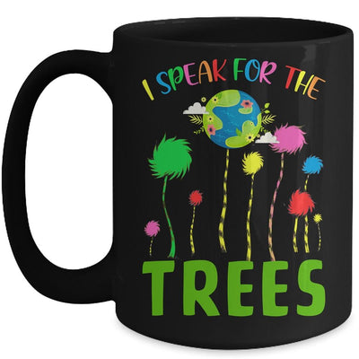 I Speak For Trees Earth Day Save Earth Inspiration Hippie Mug-Coffee Mug-Mug-Black
