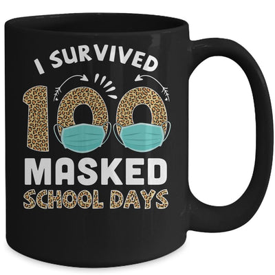 I Survived 100 Masked School Days Funny 100th Day Of School Mug-Coffee Mug-