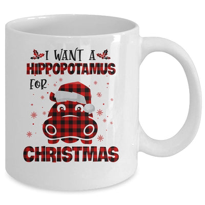 I Want A Hippopotamus For Christmas Xmas Hippo Mug-Coffee Mug-Mug-White