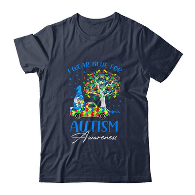 I Wear Blue For Autism Awareness Gnomes Heart Truck-T-Shirt & Hoodie-Classic T-Shirt-Navy