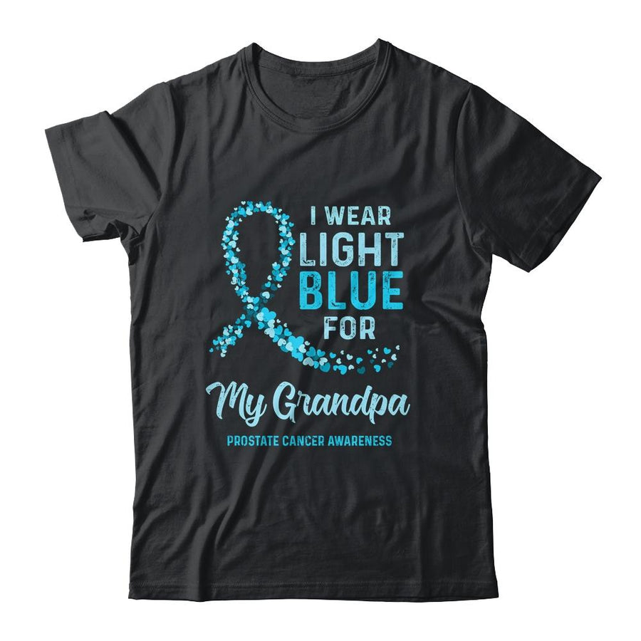 I Wear Light Blue For My Grandpa Prostate Cancer Awareness-T-Shirt & Hoodie-Classic T-Shirt-Black
