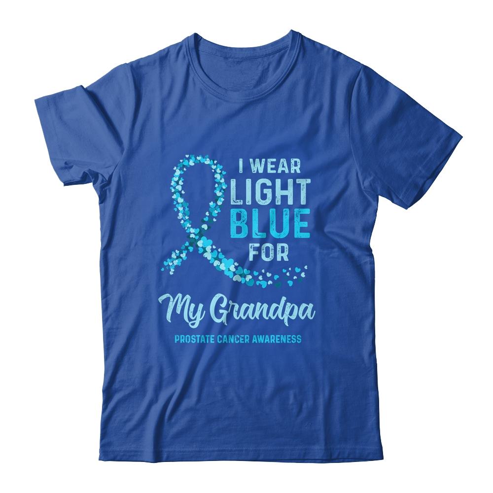 I Wear Light Blue For My Grandpa Prostate Cancer Awareness-T-Shirt & Hoodie-Classic T-Shirt-Royal