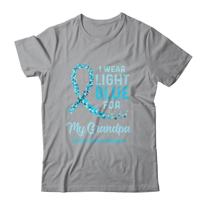 I Wear Light Blue For My Grandpa Prostate Cancer Awareness-T-Shirt & Hoodie-Classic T-Shirt-Sport Grey
