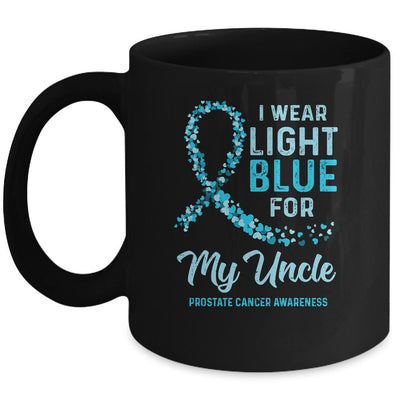 I Wear Light Blue For My Uncle Prostate Cancer Awareness Mug-Coffee Mug-Mug-Black