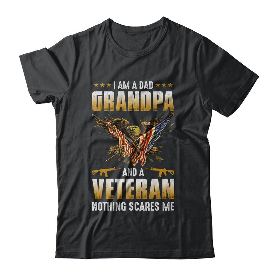 I'm A Dad Grandpa And A Veteran Father's Day-T-Shirt & Hoodie-Classic T-Shirt-Black