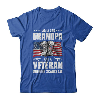 I'm A Dad Grandpa And A Veteran Nothing Scares Me Fathers Day-T-Shirt & Hoodie-Classic T-Shirt-Royal