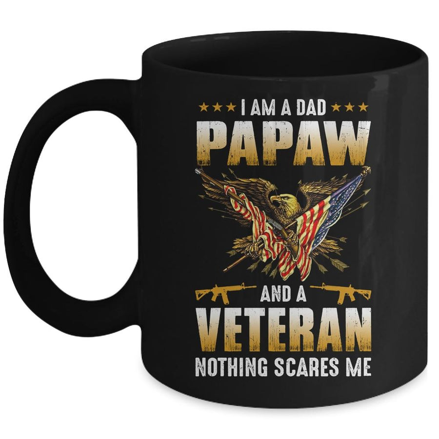 I'm A Dad PaPaw And A Veteran Father's Day Mug-Coffee Mug-Mug-Black