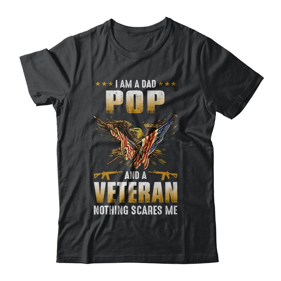 I'm A Dad Pop And A Veteran Father's Day-T-Shirt & Hoodie-Classic T-Shirt-Black
