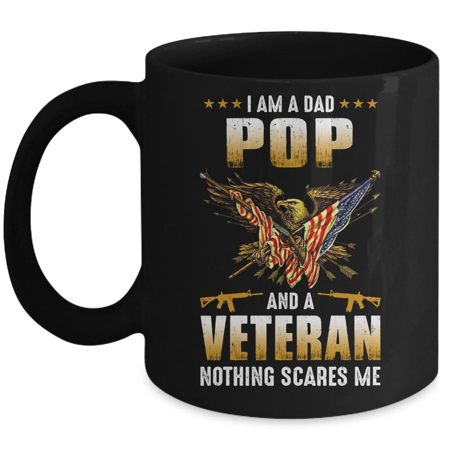 I'm A Dad Pop And A Veteran Father's Day Mug-Coffee Mug-Mug-Black