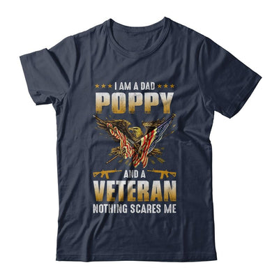 I'm A Dad Poppy And A Veteran Father's Day-T-Shirt & Hoodie-Classic T-Shirt-Navy