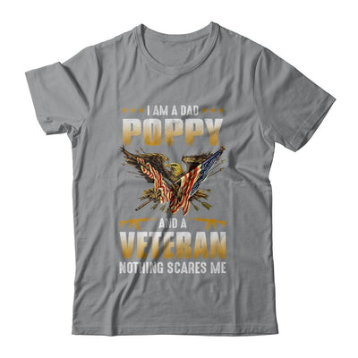 I'm A Dad Poppy And A Veteran Father's Day-T-Shirt & Hoodie-Classic T-Shirt-Sport Grey