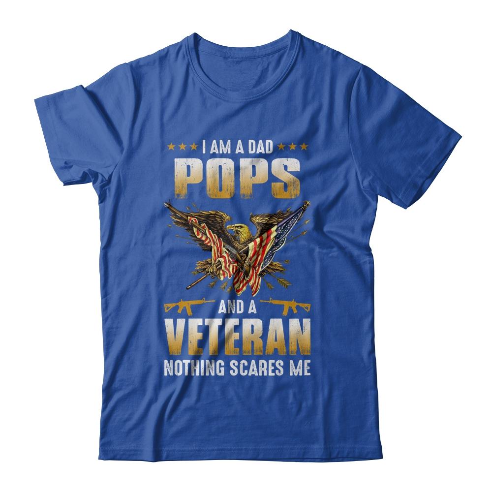 I'm A Dad Pops And A Veteran Father's Day-T-Shirt & Hoodie-Classic T-Shirt-Royal