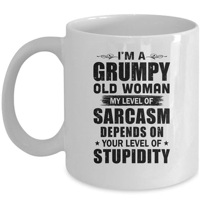 I'm A Grumpy Old Woman Old Lady Gift For Grandma Mom Mug-Coffee Mug-Mug-White