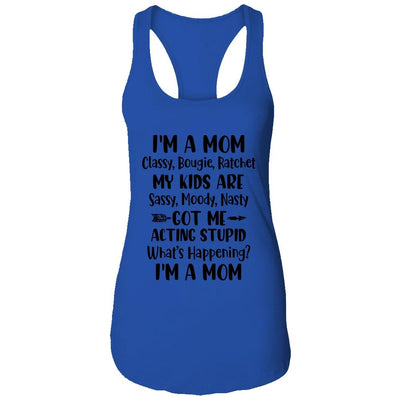 I'm A Mom Classy Bougie Ratchet Funny Mother Day-T-Shirt & Tank Top-Women's Ideal Racerback Tank-Royal