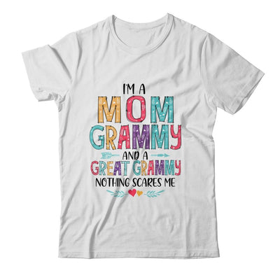 I'm A Mom Grammy And A Great Grandma Nothing Scares Me-T-Shirt & Hoodie-Classic T-Shirt-White