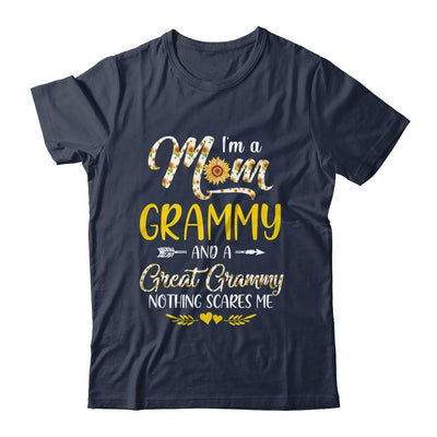 I'm A Mom Grammy Great Nothing Scares Me Mothers Day-T-Shirt & Tank Top-Classic T-Shirt-Navy