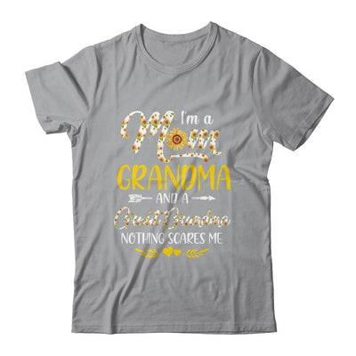 I'm A Mom Grandma Great Nothing Scares Me Mothers Day-T-Shirt & Tank Top-Classic T-Shirt-Sport Grey