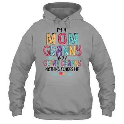 I'm A Mom Granny And A Great Grandma Nothing Scares Me-T-Shirt & Hoodie-Pullover Hoodie-Sport Grey