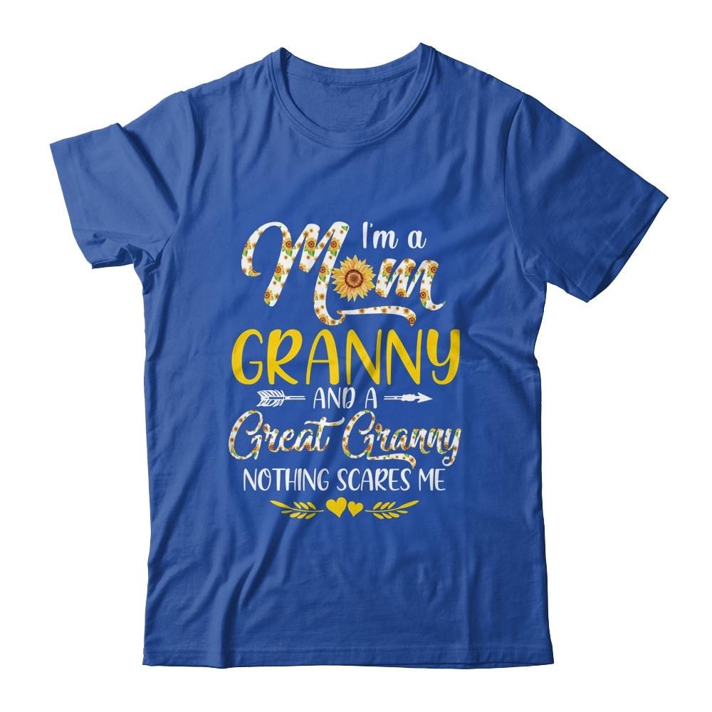 I'm A Mom Granny Great Nothing Scares Me Mothers Day-T-Shirt & Tank Top-Classic T-Shirt-Royal