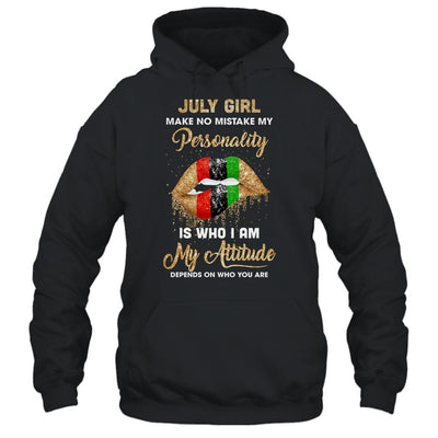 I'm July Girl Sexy Lip Black Women Leo Birthday Gift-T-Shirt & Tank Top-Pullover Hoodie-Black