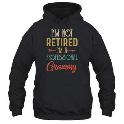 I'm Not Retired A Professional Grammy Mothers Day Vintage-T-Shirt & Hoodie-Pullover Hoodie-Black